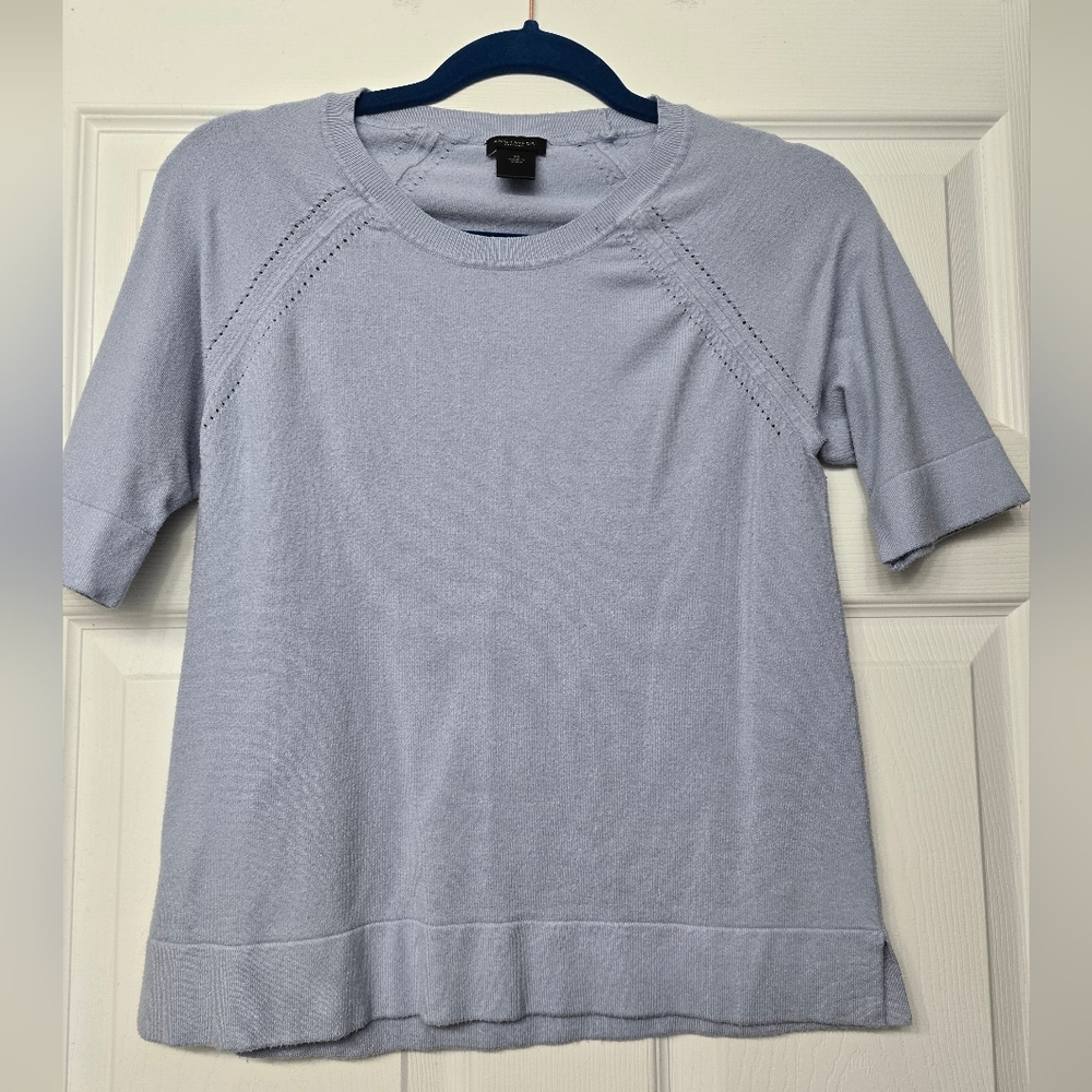 Ann Taylor Factory Periwinkle Sweater Top With Detailing